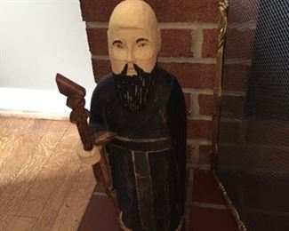 Wooden statue.