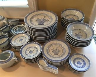 Blue and White set from China.