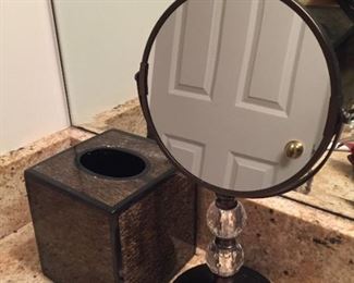 Bathroom accessories.