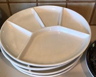 Set of white divider plates.