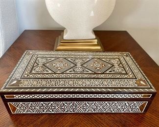 Item 43:  Inlaid Box - 10.75"l x 5.75"w x 2.5"h:  $58