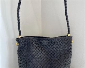 Item 51:  Vintage Bottega Veneta Black Leather Shoulder Bag:  $165