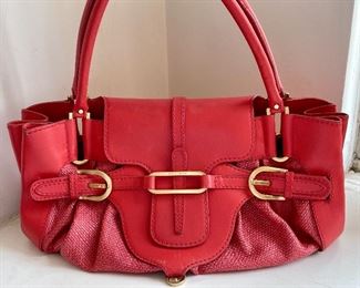 Item 55:  Jimmy Choo Red Leather Handbag: $225