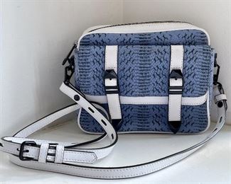 Item 56:  Rebecca Minkoff Blue and White Shoulder Bag: $95