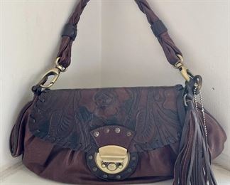 Item 82:  Barbara Bui Brown Leather Handbag with Tassel:  $85