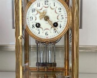 Item 5:  Antique Tiffany & Co. French Mercury Pendulum Regulator Clock - 6.25"l x 5"w x 10.5"h: $1750
