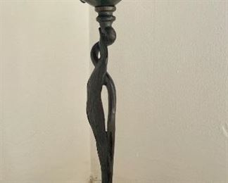 Item 105:  Single Bronze Blossom Candlestick - 8.25": $42