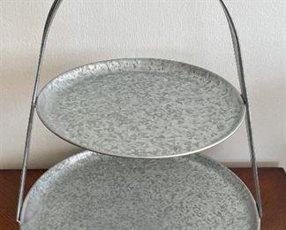 Item 109:  Pottery Barn Two Tier Server -16":  $24