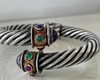 Item 110:  Sterling Silver Bracelet with Cabochons: $125