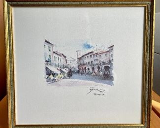 Item 147:  Toscana Water Color, signed lower right: $85