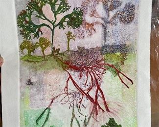 Item 151:  Mixed Media Monotype, unframed: $35