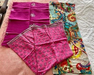 Many Beautiful Silk and Wool Scarves - Assorted Prices