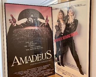 Item 167:  Vintage 1980s Movie Posters (one of right, Madonna, has no glass):  $48/Each                                                         Amadeus - 26" x 40"                                                                                        Desperately Seeking Susan - 27.5" x 41.25" 