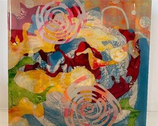Item 168:  Abstract Art, Epoxy Laminate Finish: $38