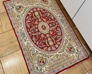 Item 170:  Crewel Rug: $35