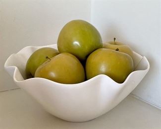 Item 74:  Crate & Barrel Bowl with Faux Granny Smith Apples:  $38