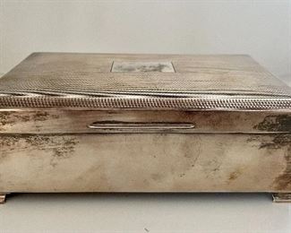 Item 11:  English Sterling Silver Box - 6.25" x 2": $175