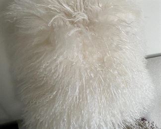 Item 178:  West Elm Mongolian Sheep Pillow: $32