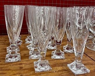 Item 180:  Large set of unmarked champagne flutes: $125