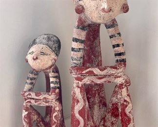 Item 86:  Indigenous Pottery Pair: $85                                           Tallest - 17"
