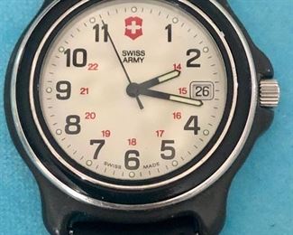 Item 197:  Swill Army Watch, Band Quite Worn:  $26