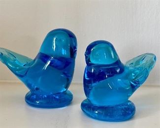 Item 24:  "Bluebirds of Happiness" by Leo Ward: $34 for both                                                                                                                         Tallest - 2.75