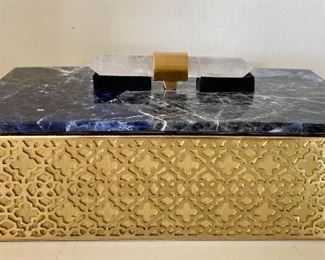 Item 27:  Kendra Scott  Filigree Box In Chevron Amethyst feat. Rock Crystal Quartz Handle: $125