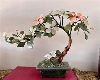 Stone bonsai tree