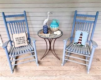 Wood outdoor patio rocking chairs
