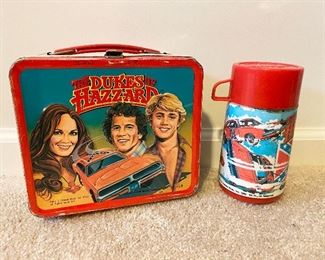 Vintage dukes of hazard lunchbox with thermos
