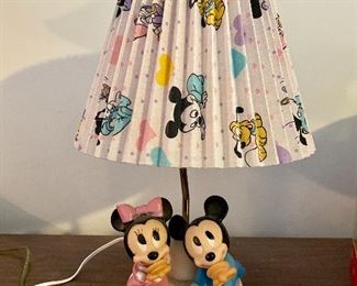 Vintage Mickey Minnie Mouse lamp