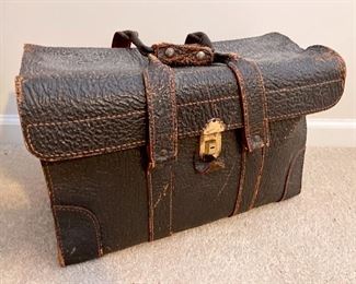 Antique leather luggage