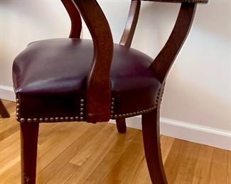 Leather arm chair