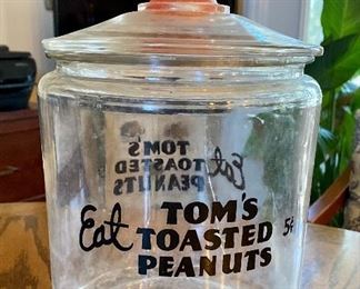 Vintage store countertop display advertising jar