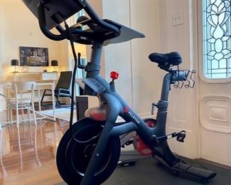 Peloton Bike with 22” HD touchscreen, laptop stand and floor pad, original retail price: $1,895. Note: this bike was purchased in 2019