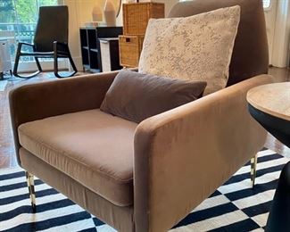Modern velvet chair from West Elm
