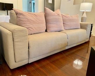 NICOLINE Italian linen sleeper sofa in new condition, retails for over $4,000
