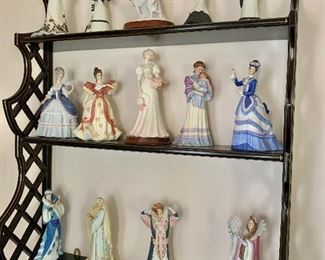 Lenox  and Wedgewood figures - approximately 9"H each - SHELF NOT FOR SALE