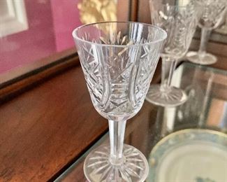 $18 each - 12 Waterford cordials #2 (3.5" H, 1.75" diam)