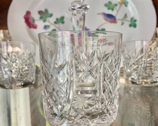 $60 - Set of 3 Waterford old fashioned glasses (3.5" H, 3.25" diam)
