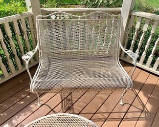 $175 - Vintage Woodard Briarwood wrought iron loveseat -  36"H; 45"W: 25"D