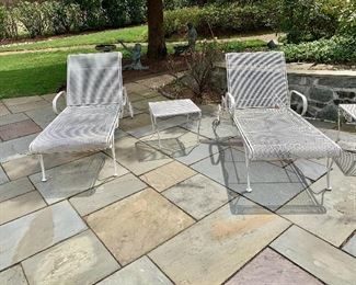 $150 each chaise - Set #1 -Woodard Briarwood Wrought Iron Adjustable Chaise Lounges  - 36"H; 29"W; 70"D