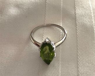 $140 Peridot ring Size 7.5 