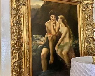 $750 -  "Couple" giclee with ornate frame - 50" H x 39" W. 