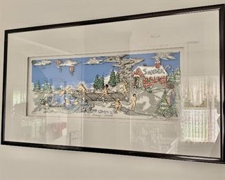 $350 - "Using Granny's Sauna"  by Fazzino - 20.25" H x 36" W. 