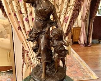 $395 - Cast bronze sculpture #1  - 22.5" H, 9.5" diam.