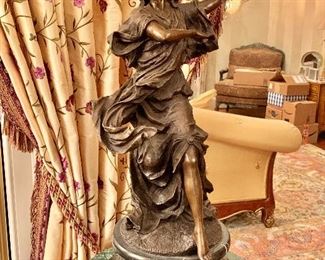 $395 - Cast bronze sculpture #2 - 24" H, 9.5" diam. 