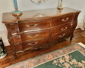 $475 - French provincial dresser - 33.5" H, 64" W, 21.5" D. 