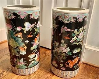 $150 each - Umbrella stands - room decor - 2 available.  18.25" H, 9" diam.