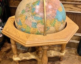$295 - Repogle Heirloom floor globe - 40" H, frame 27.5" diam, globe 20" diam. 